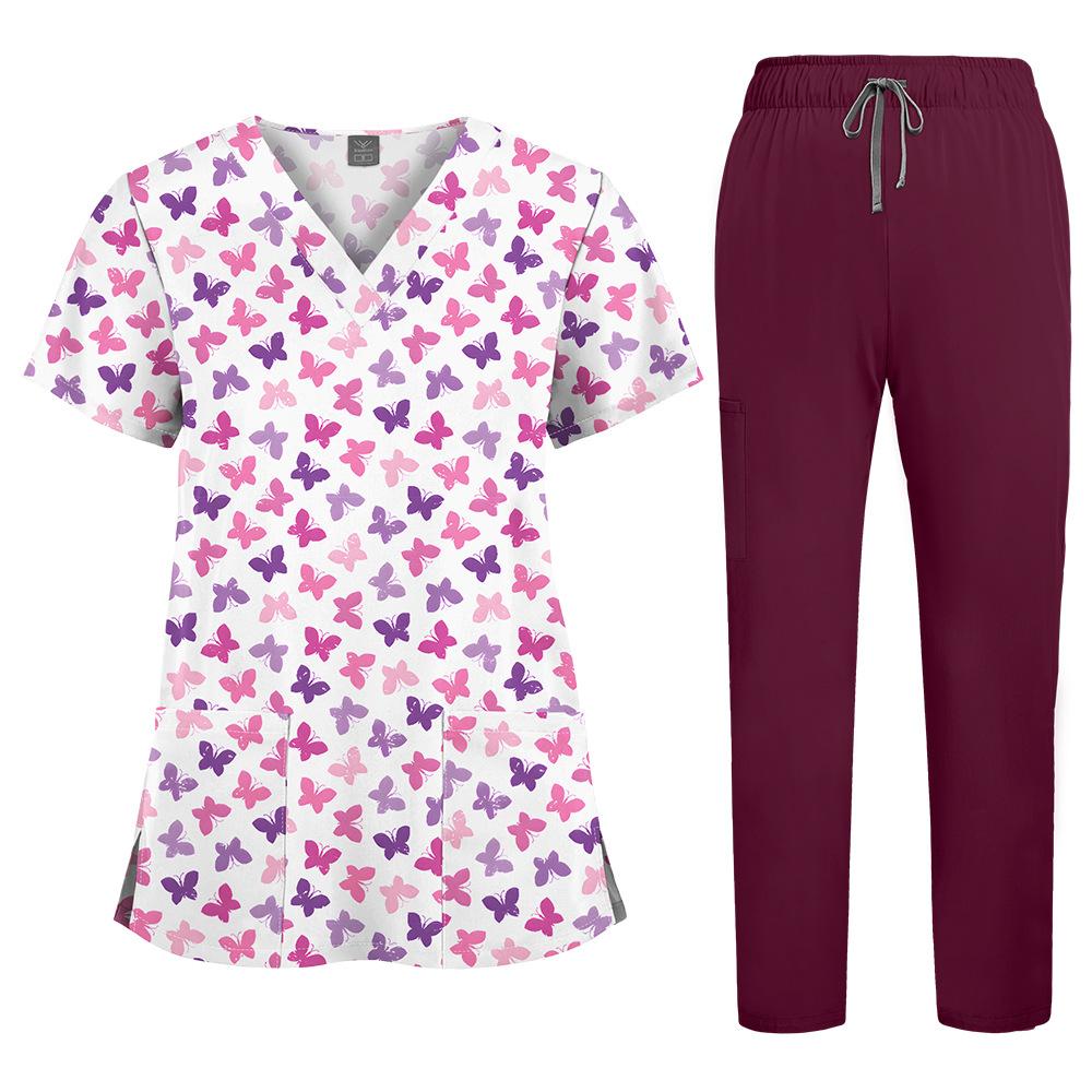 Ιατρικά Ρούχα Νοσοκομείου Κοντομάνικο Ομοιόμορφο Ομορφιάς Φόρμα Τρεξίματος Γιατρού Ρούχο Εργασίας Ιατρικό Χειρουργικό Πολύχρωμο Ομοιόμορφο Unisex