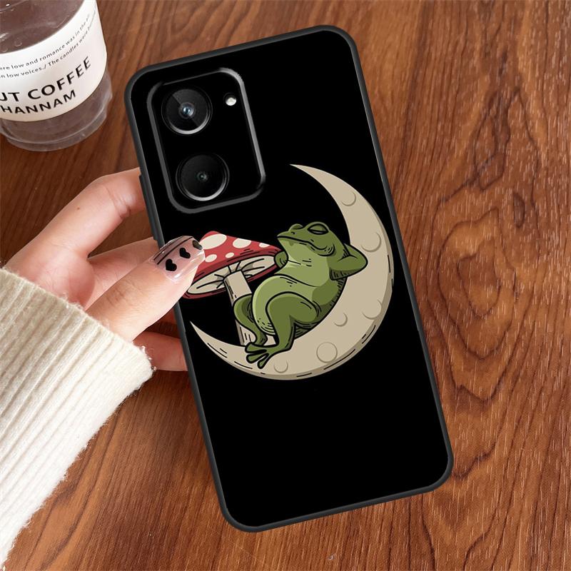 

Cottagecore Aesthetic Frog Mushroom For Realme GT6 GT7 Pro 10 11 12 13 14 15 Pro Plus C55 C71 C65 C63 C61 C53 C67 C35 C75 Case Realme C35