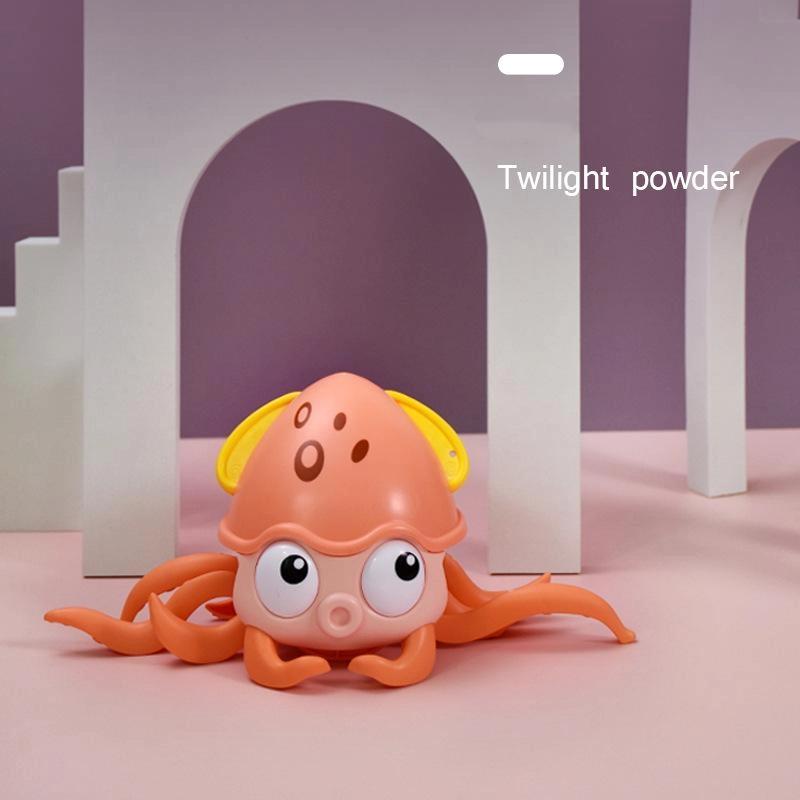 Rechargeable Dancing Squid with Light & Music & Induction Lying Flat, Electric Dancing Octopus Toddler Interactive Toy Gifts