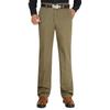 Men's Cotton Casual Pants - Autumn/Winter, Loose Fit, High Waist, Straight Leg, Middle-Aged To Elderly