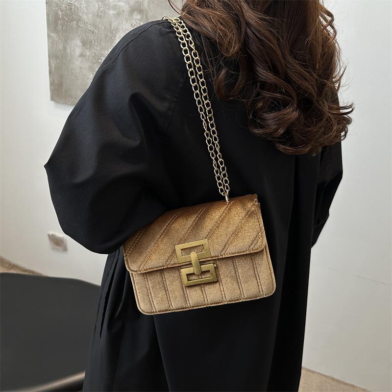 Winter-Retro-Kleine Tasche, neuer Damentaschen-Trend, einfache Umhängetasche, modische Schulter-Kleine-Quadratische-Tasche