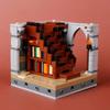 MOC Medieval  Building Blocks Set Hanging Cage Guillotine Castle Fountain Bonfire Tent Bulletin Board Ox Cart Carriage Gift Toy