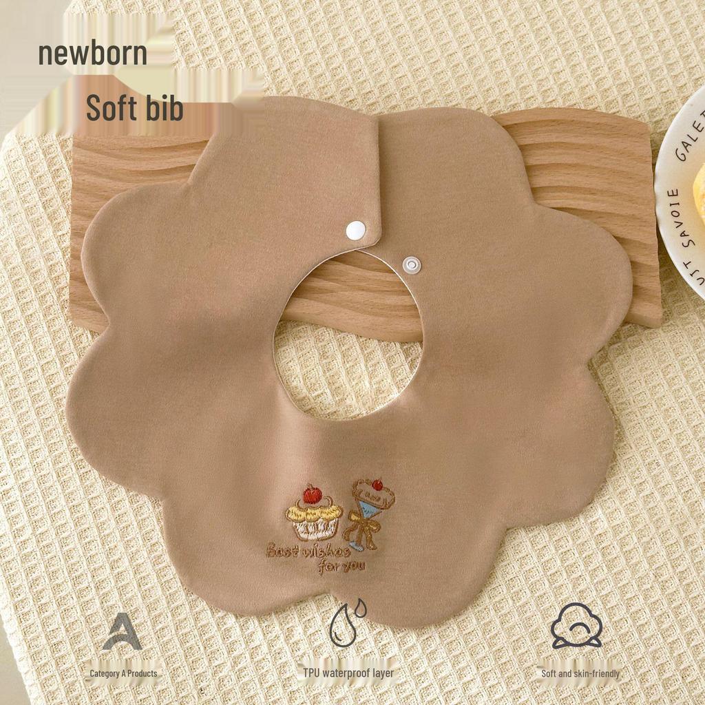 Korean Style Pure Cotton 360° Rotating Bib - Unisex Baby Anti-Spit & Saliva Towel