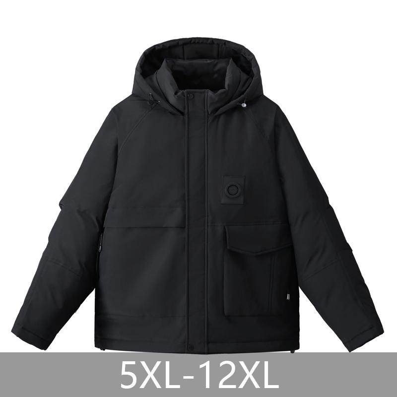 Plus Size 5XL-12XL Fashion Winter Men's Coat Hooded Waterproof Casual Loose Thick Warm Oversize Outerwears Men Jackets