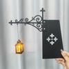 Metal Bookshelf Lantern Light Warm Yellow Library Reading Lamp Bookshelf Ghost Light  Reading