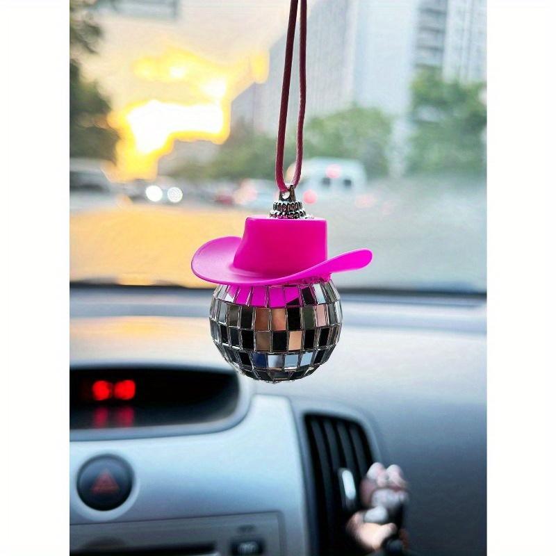 1pc Creative Disco Ball Car Rearview Mirror Hanging Decoration