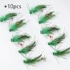 Artificial Insect Grasshopper Cat Teasing Stick Replacement Head Toy Green Pet Toys