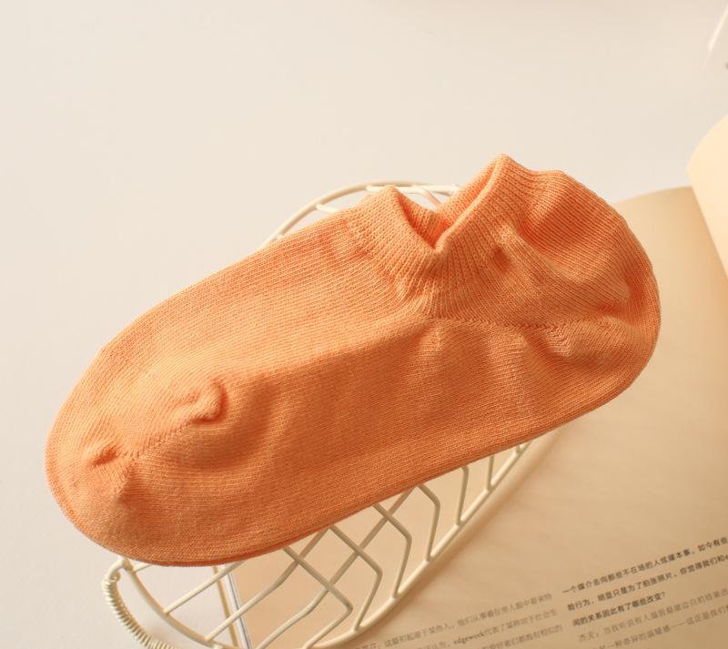 

«Женские нескользящие хлопковые носки-лодочки — коллекция весна и осень, тонкие, однотонные»