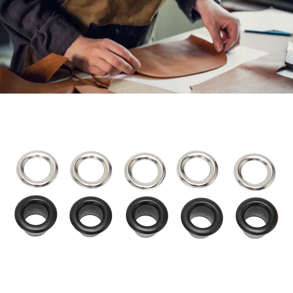 500 Sets Grommet Kit 6mm Round Copper Exquisite Easy To Use Multi Purpose   Kit for Repair Decoration