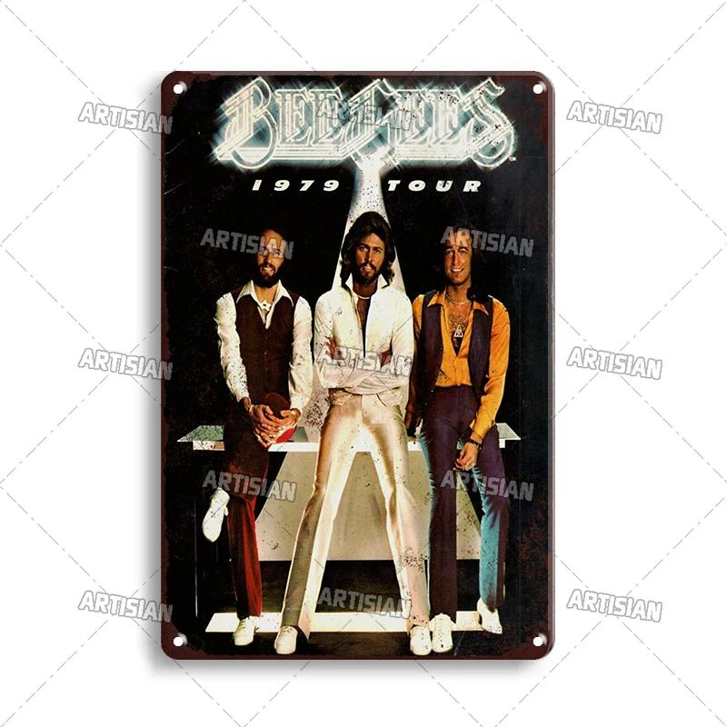 Rock & Roll  Retro Metal Plaque Rock Metal  Sign Music Vintage Plate  Weathered Bar Cafe Club Industrial Decor Retro Wall Plate