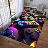 Retro Game Controller Printed Carpet with Vibrant Neon Color Design Suitable for use as an anti-slip for living room bedroom sofas