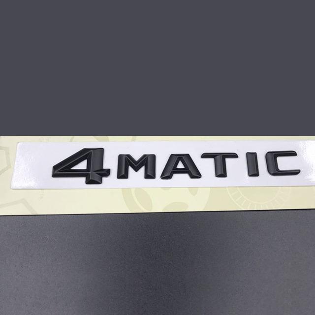 3D ABS Černá Stříbrná Logo 4MATIC Znak Odznak na blatník Odznak kufru pro příslušenství 4MATIC Stikcer