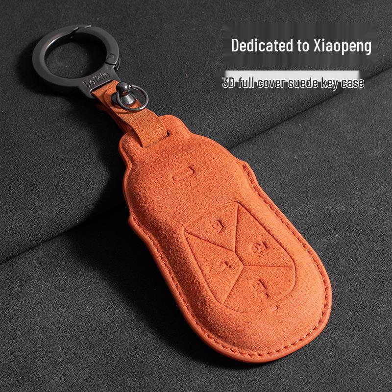 Xiaopeng P7 Suede Key Case for G6, P7i, P5, G3, G3i, G9 Models - Unisex Design with Dedicated Buckle