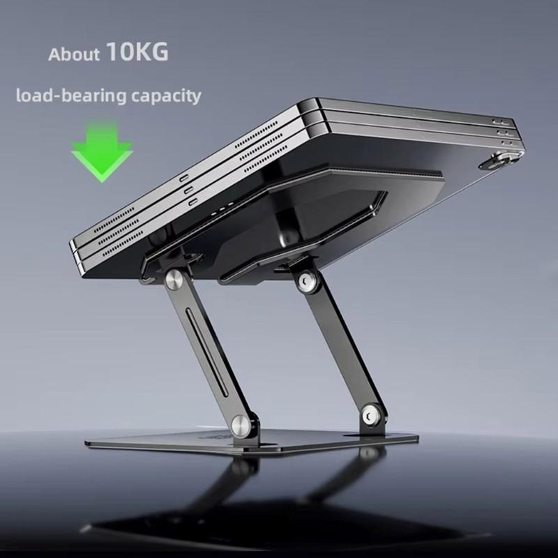Metal Laptop Holder Stand with Double Arm Designing Desktop Cooling Bracket for Gaming and Home Office Use