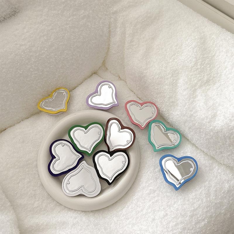 Color Love Mirror, Mobile Phone Case, Airbag Bracket, Simple Makeup Mirror, Niche Portable Portable Watch Drama Support