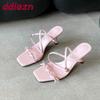 Fashion Fashion Butterfly-Knot Ladies High Heels Sandals Shoes Female Ankle Wrap Footwear Elegant Women Heeled Sandals Shoes Pumps