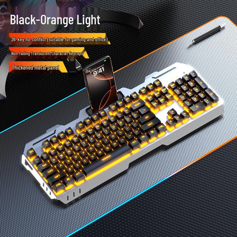 GX810 Wired Gaming Set: Mechanical Feel Keyboard, Mouse & Luminous Headset for Esports and Office.