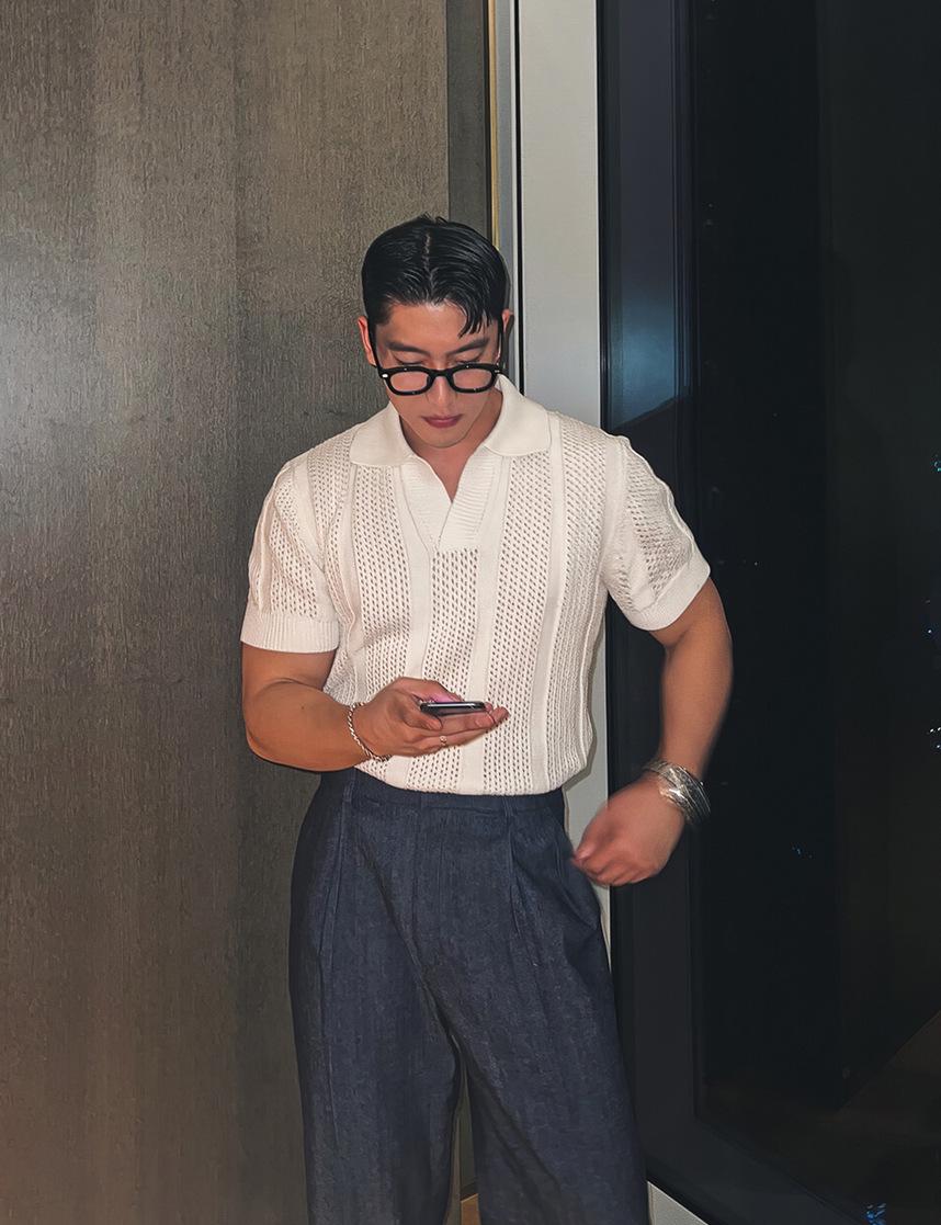 

Мужская сетчатая трикотажная рубашка-поло с коротким рукавом - летний топ в корейском стиле XXXL белый