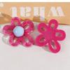 Colorful Hollow Flower Resin Crafts Cute Five-Petaled Flower Accessories Cute Hairpin Phone Cases Jewerly Decor Keychain