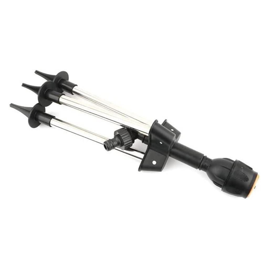 Σύστημα Άρδευσης Κήπου Τρίποδας από Ανοξείδωτο Ατσάλι Εκτοξευτήρας Αυτόματο Πιστόλι Νερού για Αγροτική Γη Γκαζόν Φυτό Λουλούδι