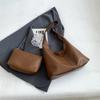 Soft leather large capacity bag for women casual shoulder bag with armpit monochromatic feminine all matched