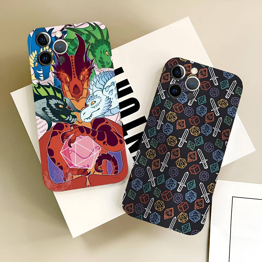 Game D-Dungeons Dragons Phone Case Black Silicone Soft Shell For IPhone 17 16 15 14 13 12 11 Air Pro Max Plus Hot Sale