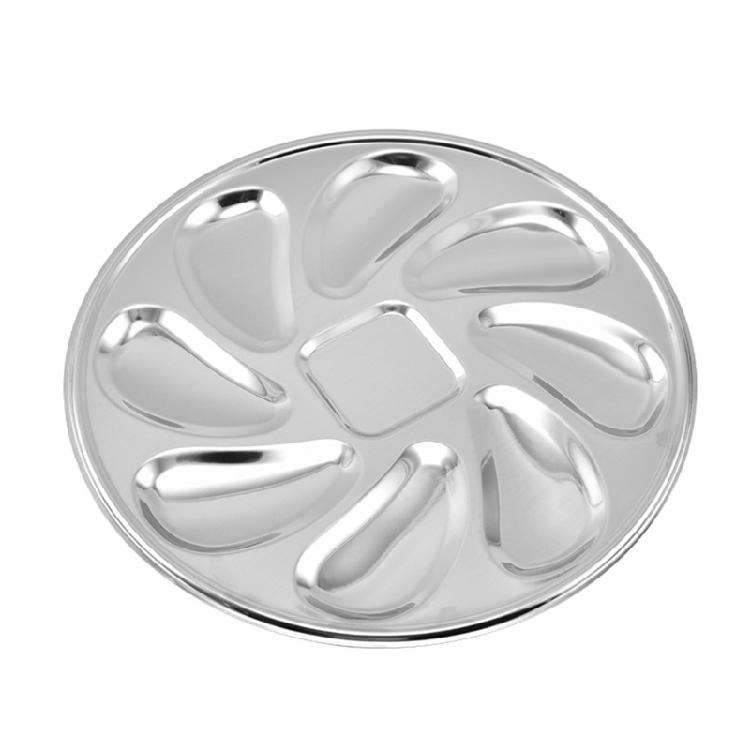 Convenient Oysters Dish Stainless Steel Material Oysters Plate Shellfish Plate 1