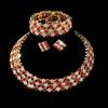 Bridal Wedding Jewelry Bright Diamond Zircon Ring Bracelet Necklace Earrings Four-piece Female