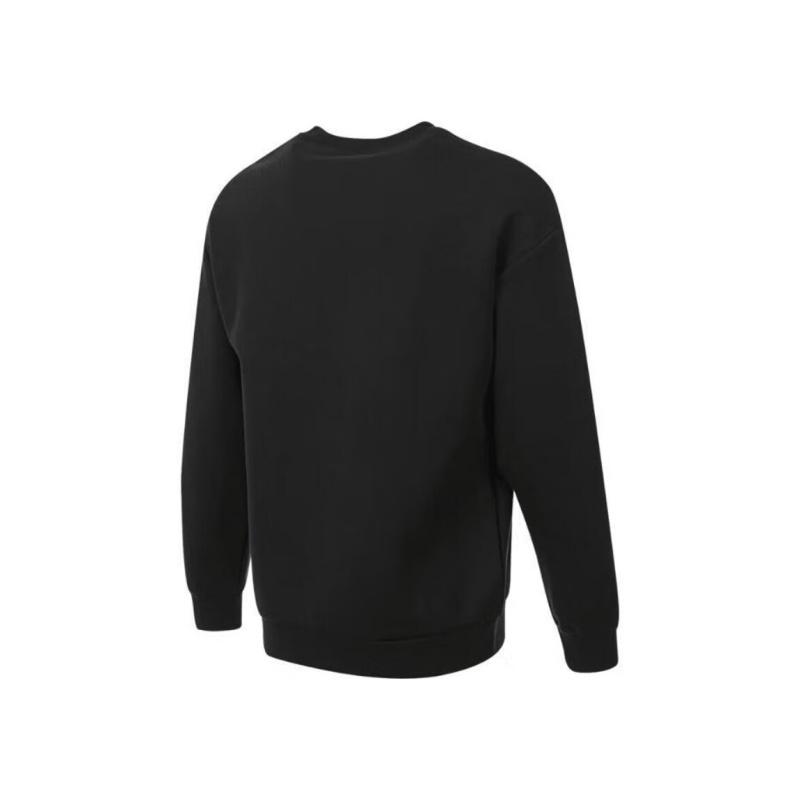 Puma Melody Logo Pullover Crewneck Long Sleeve Sweatshirt Unisex Sweatshirt Black 631070-01