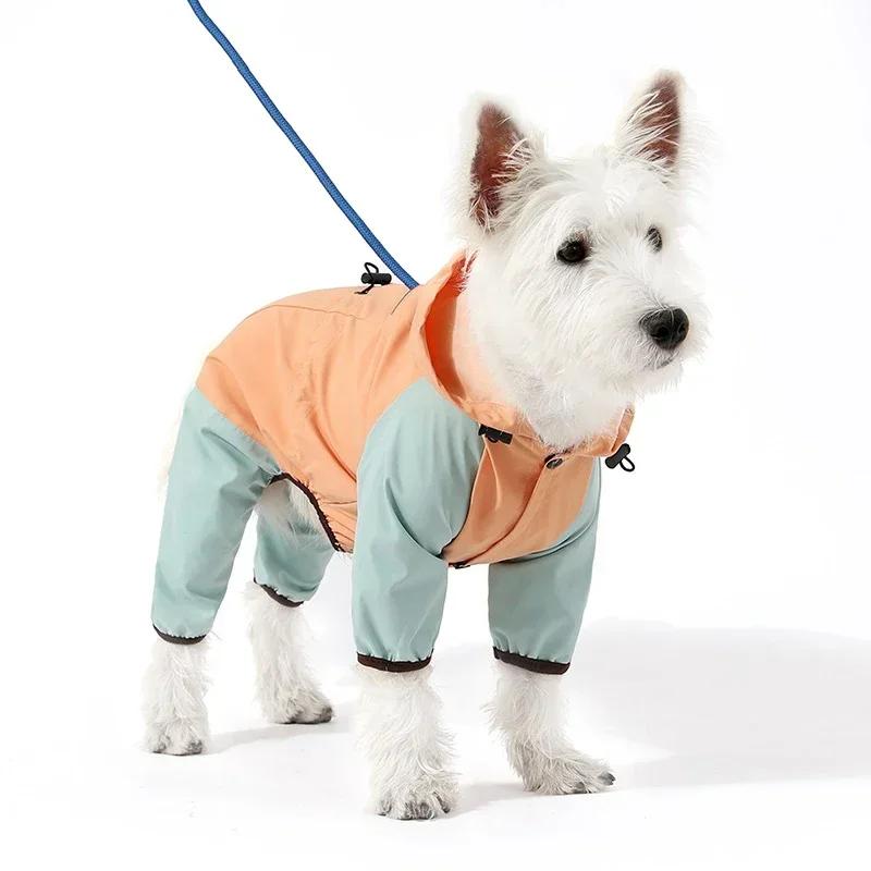 Waterproof Pet Raincoat for Small Dogs Summer Puppy Dog Jumpsuit Clothes Yorkies Chihuahua Pinscher Raincoats mascotas Overalls