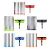 Manual Window Squeegee Cleaning Kit with Extension Pole Long Pole Stainless Steel Chenille Cloth Glass Wiper Scrubber