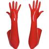 New Women Shiny Faux Leather Unisex Black Long Gloves Men Latex Fetish Patent Leather Full Fingers Elbow Glove Cosplay Accessory