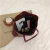New women's simple large-capacity tote bag retro solid color trendy casual portable shoulder