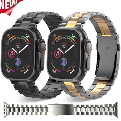 Titanium Bracelet for Apple Watch Band Ultra 2 49mm 10 46mm Metal Luxury Men Strap for Series 9 8 7 6 5 4 SE 45mm 44mm Wristband