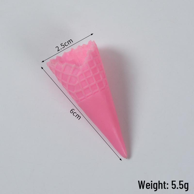 

PVC Mini Ice Cream Cone Accessories for DIY Clay, Snow Mud, Edible Toys 6cm x 2.5cm