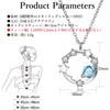 Halskette Aquamarin März Geburtsstein Planet Motiv Platin plattiert 925 Silber Schmuck Accessoire Geburtstag Weißer Tag Weihnachtsgeschenk Geschenkverpackung