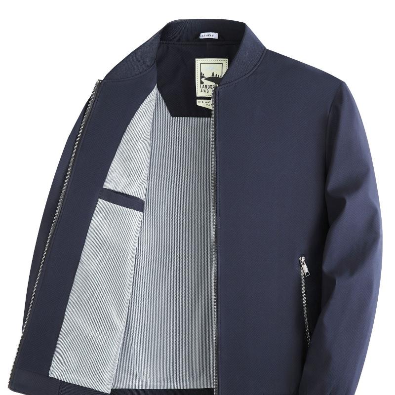 

Cozy Up Мужская повседневная жаккардовая куртка-бомбер, легкая университетская куртка, модное пальто на молнии с карманами 4XL