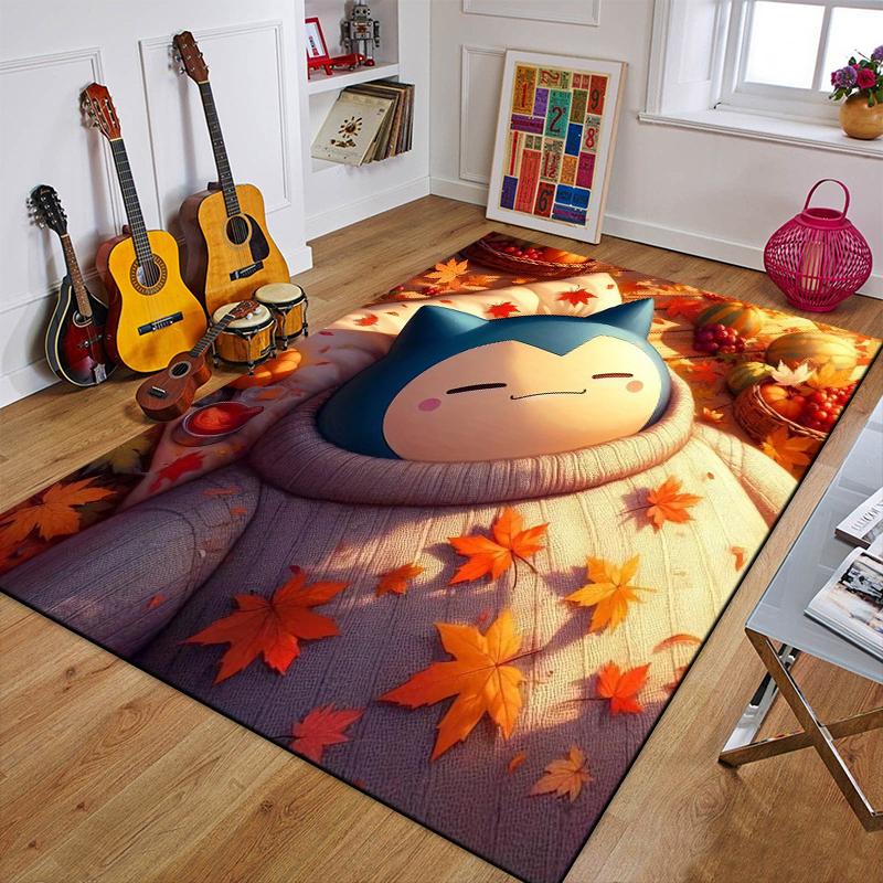 Cartoon Pokemon Anime 3D Carpet Rug for Home Living Room Bedroom Sofa Doormat Decor,Child Play Area Rug Non-slip Floor Mat Gifts