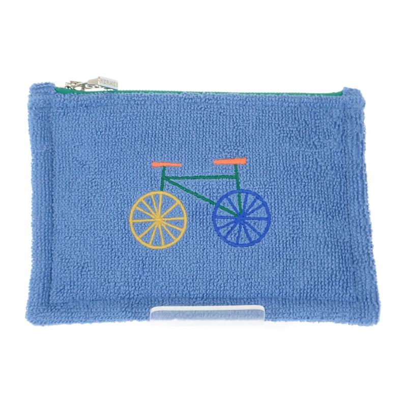 HERMES  H103759M02  Pouch Blue Cotton Women