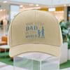 Adjustable Snapback Dad Hat Lightweight Retro Beige Blue Unisex Cap with Fathers Day Gift