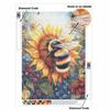 Kit de Peinture Diamant DIY Tournesol Abeille avec Diamants en Résine Brillants pour Adultes, Loisir Créatif Relaxant, Décor Mural et Idée Cadeau Fait Main Ensemble Décor
