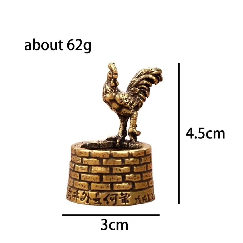 1 Pcs Retro Bronze Incense Burner Incense Seat Ornaments Chicken Statue Desktop Office Ornaments Antique Crafts