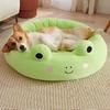 Cat Pet Bed Comfortable Frog Shape Round Dog Kennel Ultra Soft Washable Puppy Kittens Cushion Winter Warm Sofa Beds Pet Supplies