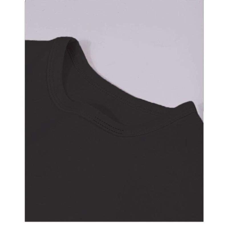 Unique Summer Short Sleeve Cotton T Shirt Women Slim Fit Solid Color Cropped Top Stylish Design
