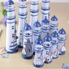 Seagull Navigation Party Sculpture Maritime with LED Lights Colored Light Lighthouse Light Metal