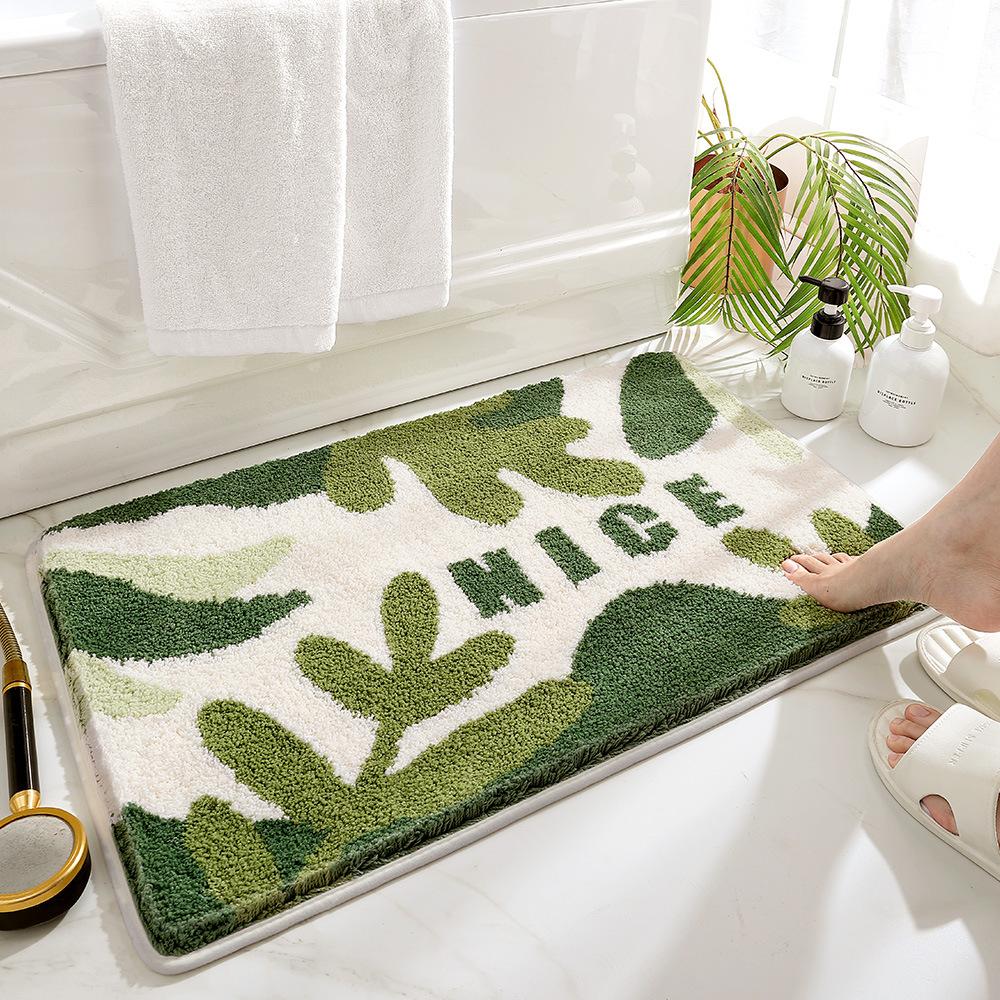 Nordic Minimalist Ins Style Bathroom Mat, Door Mat, Bathroom Floor Mat, Strong Absorbent Mat, Entrance Toilet Carpet, Thickened
