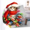 1 pièce Parapluie de Noël Chat Père Noël Ouverture/Fermeture Automatique, Cadeau Festif pour Fans, Voyageurs et Usage Quotidien, Design Pliable en 3 Parties Portable avec Armature en Fer.V056