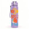 1PC Regret To Miss Basketball Letter 750ml Color Plastic Sports Water Bottle Leakproof Flip Straw Lid Suitable for Sports Office Home Use