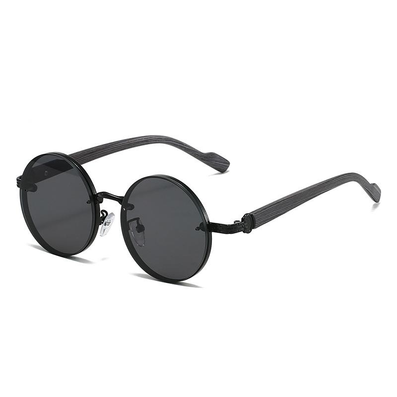 Wind Metal Round Fashion Sunglasses Casual Versatile Outdoor Uv Protection Men S Sunglasses