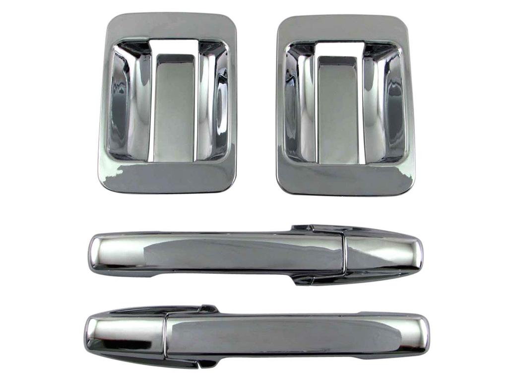 BRIGHTZ Chrome Door Handle Cover and Knob Plate Set JJ N VAN N Van Van N Van N 34029 N-VAN JJ1/JJ2 [DHC-NOBU-339] J1/J2 1/2